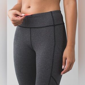 Lululemon Speed Crop Giant Herringbone Leggings Size 8